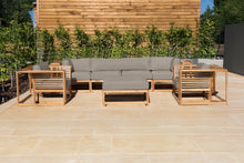 5 pc Laguna Teak Deluxe Sofa Deep Seating Group with Ottoman. Sunbrella Cushion