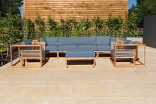 5 pc Laguna Teak Deluxe Sofa Deep Seating Group with Ottoman. Sunbrella Cushion