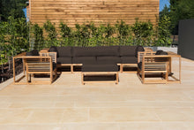 5 pc Laguna Teak Deluxe Sofa Deep Seating Group with Ottoman. Sunbrella Cushion
