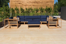 5 pc Laguna Teak Deluxe Sofa Deep Seating Group with Ottoman. Sunbrella Cushion