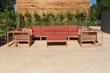 5 pc Laguna Teak Deluxe Sofa Deep Seating Group with Ottoman. Sunbrella Cushion