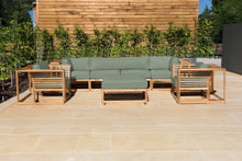 5 pc Laguna Teak Deluxe Sofa Deep Seating Group with Ottoman. Sunbrella Cushion