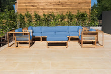 5 pc Laguna Teak Deluxe Sofa Deep Seating Group with Ottoman. Sunbrella Cushion