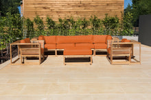 5 pc Laguna Teak Deluxe Sofa Deep Seating Group with Ottoman. Sunbrella Cushion