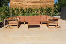 5 pc Laguna Teak Deluxe Sofa Deep Seating Group with Ottoman. Sunbrella Cushion