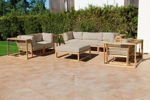 5 pc Laguna Teak Sofa Deep Seating Group Loveseat with Ottoman. Sunbrella Cushion