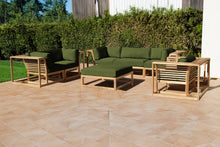 5 pc Laguna Teak Sofa Deep Seating Group Loveseat with Ottoman. Sunbrella Cushion