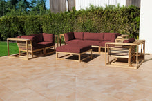 5 pc Laguna Teak Sofa Deep Seating Group Loveseat with Ottoman. Sunbrella Cushion