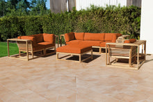 5 pc Laguna Teak Sofa Deep Seating Group Loveseat with Ottoman. Sunbrella Cushion