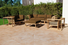 5 pc Laguna Teak Sofa Deep Seating Group Loveseat with Ottoman. Sunbrella Cushion