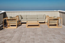5 pc Laguna Teak Sofa Deep Seating Group with Coffee Table. Sunbrella Cushion
