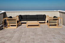 5 pc Laguna Teak Sofa Deep Seating Group with Coffee Table. Sunbrella Cushion