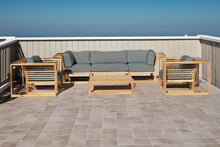 5 pc Laguna Teak Sofa Deep Seating Group with Coffee Table. Sunbrella Cushion