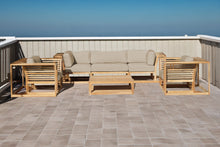 5 pc Laguna Teak Sofa Deep Seating Group with Coffee Table. Sunbrella Cushion