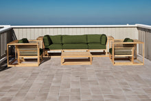 5 pc Laguna Teak Sofa Deep Seating Group with Coffee Table. Sunbrella Cushion