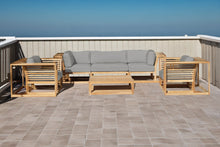 5 pc Laguna Teak Sofa Deep Seating Group with Coffee Table. Sunbrella Cushion