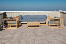 5 pc Laguna Teak Sofa Deep Seating Group with Coffee Table. Sunbrella Cushion