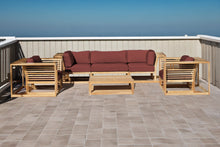 5 pc Laguna Teak Sofa Deep Seating Group with Coffee Table. Sunbrella Cushion