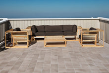 5 pc Laguna Teak Sofa Deep Seating Group with Coffee Table. Sunbrella Cushion