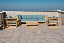 5 pc Laguna Teak Sofa Deep Seating Group with Coffee Table. Sunbrella Cushion