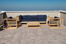 5 pc Laguna Teak Sofa Deep Seating Group with Coffee Table. Sunbrella Cushion
