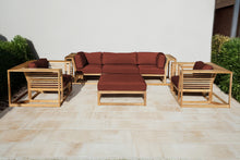 5 pc Laguna Teak Sofa Deep Seating Group with Ottoman. Sunbrella Cushion