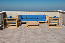 5 pc Laguna Teak Sofa Deep Seating Group with Coffee Table. Sunbrella Cushion