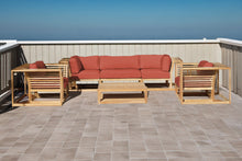 5 pc Laguna Teak Sofa Deep Seating Group with Coffee Table. Sunbrella Cushion