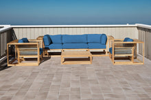 5 pc Laguna Teak Sofa Deep Seating Group with Coffee Table. Sunbrella Cushion
