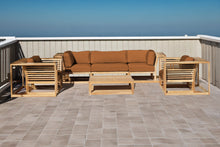 5 pc Laguna Teak Sofa Deep Seating Group with Coffee Table. Sunbrella Cushion