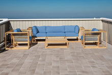5 pc Laguna Teak Sofa Deep Seating Group with Coffee Table. Sunbrella Cushion