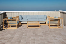 5 pc Laguna Teak Sofa Deep Seating Group with Coffee Table. Sunbrella Cushion