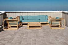 5 pc Laguna Teak Sofa Deep Seating Group with Coffee Table. Sunbrella Cushion