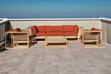 5 pc Laguna Teak Sofa Deep Seating Group with Coffee Table. Sunbrella Cushion