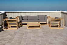 5 pc Laguna Teak Sofa Deep Seating Group with Coffee Table. Sunbrella Cushion