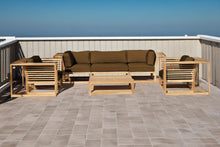 5 pc Laguna Teak Sofa Deep Seating Group with Coffee Table. Sunbrella Cushion