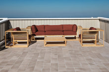 5 pc Laguna Teak Sofa Deep Seating Group with Coffee Table. Sunbrella Cushion