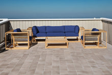 5 pc Laguna Teak Sofa Deep Seating Group with Coffee Table. Sunbrella Cushion