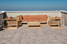 5 pc Laguna Teak Sofa Deep Seating Group with Coffee Table. Sunbrella Cushion