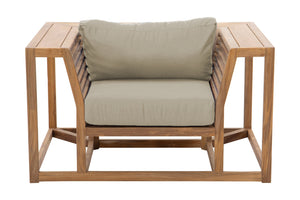 Laguna Teak Outdoor Club Chair. Sunbrella Cushion