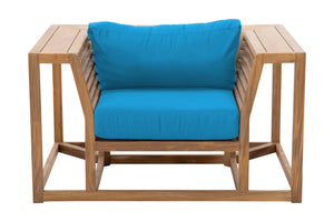 Laguna Teak Outdoor Club Chair. Sunbrella Cushion