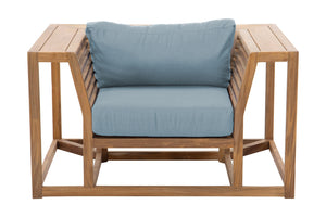 Laguna Teak Outdoor Club Chair. Sunbrella Cushion