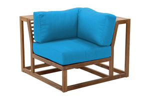 Laguna Teak Outdoor Corner Chair. Sunbrella Cushion