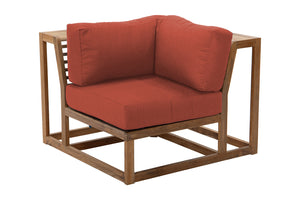 Laguna Teak Outdoor Corner Chair. Sunbrella Cushion