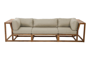 Laguna Teak Deluxe Outdoor Sofa. Sunbrella Cushion.
