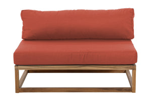 Laguna Teak Outdoor Large Armless Chair. Sunbrella Cushion