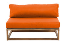 Laguna Teak Outdoor Large Armless Chair. Sunbrella Cushion