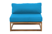 Laguna Teak Outdoor Small Armless Chair. Sunbrella Cushion