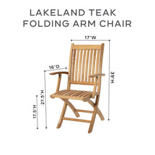 Lakeland Teak Folding Arm Chair