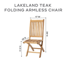 Lakeland Teak Folding Armless Chair